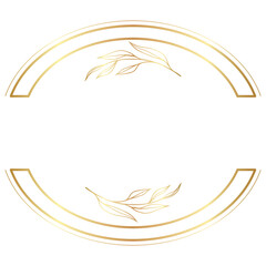 Luxury Elegant Gold Gradient Geometric Circle Border Frame