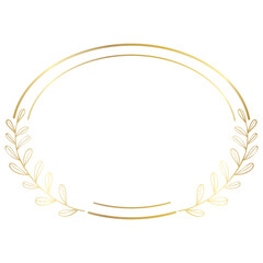 Luxury Elegant Gold Gradient Geometric Circle Border Frame