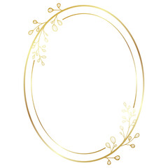 Luxury Elegant Gold Gradient Geometric Circle Border Frame