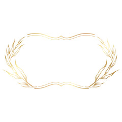 Luxury Elegant Gold Gradient Geometric Circle Border Frame