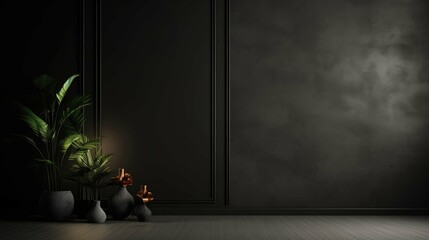 Empty dark abstract cement wall and studio room with smoke float up interior texture for display products wall background, Generative Ai.jpeg