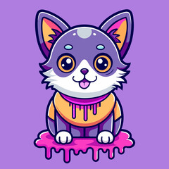 Adorable Cat Design: Cute and Playful Feline Graphic for Trendy T-Shirt Print on Demand, Perfect for Cat Lovers and Casual Wear Enthusiasts