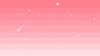 Sky with stars.background in pixel art. Vector illustration.