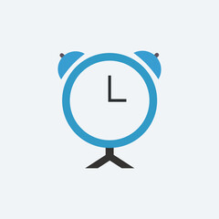 Flat alarm clock icon symbol vector Illustration.