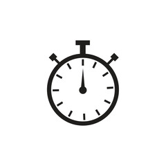 Stopwatch icon. with glyph style, in trendy flat style isolated on grey background.
