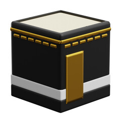kabaah icon 3d render ramadan