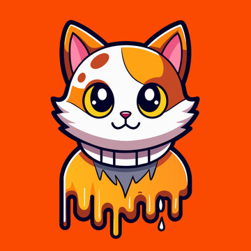 Adorable Cat Design: Cute and Playful Feline Graphic for Trendy T-Shirt Print on Demand, Perfect for Cat Lovers and Casual Wear Enthusiasts
