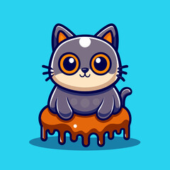 Adorable Cat Design: Cute and Playful Feline Graphic for Trendy T-Shirt Print on Demand, Perfect for Cat Lovers and Casual Wear Enthusiasts