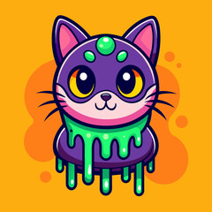 Adorable Cat Design: Cute and Playful Feline Graphic for Trendy T-Shirt Print on Demand, Perfect for Cat Lovers and Casual Wear Enthusiasts