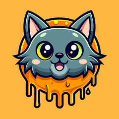 Adorable Cat Design: Cute and Playful Feline Graphic for Trendy T-Shirt Print on Demand, Perfect for Cat Lovers and Casual Wear Enthusiasts