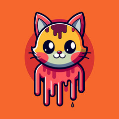 Adorable Cat Design: Cute and Playful Feline Graphic for Trendy T-Shirt Print on Demand, Perfect for Cat Lovers and Casual Wear Enthusiasts