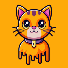 Adorable Cat Design: Cute and Playful Feline Graphic for Trendy T-Shirt Print on Demand, Perfect for Cat Lovers and Casual Wear Enthusiasts