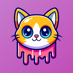 Adorable Cat Design: Cute and Playful Feline Graphic for Trendy T-Shirt Print on Demand, Perfect for Cat Lovers and Casual Wear Enthusiasts