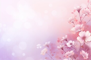 Spring flowers on a lilac background. Design for a banner, cover, decoration, poster.  