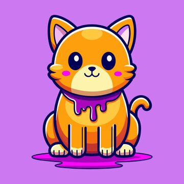 Adorable Cat Design: Cute and Playful Feline Graphic for Trendy T-Shirt Print on Demand, Perfect for Cat Lovers and Casual Wear Enthusiasts