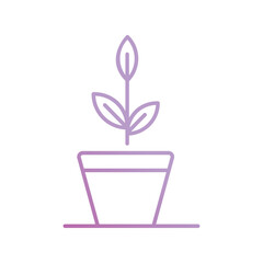 plant icon with white background vector stock illustration