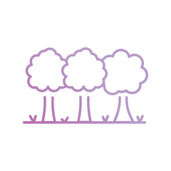 forest icon with white background vector stock illustration