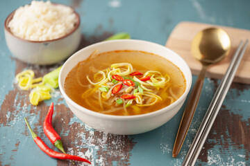 Korean bean sprout soup. Kongnamul Guk.