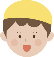 Obraz premium 유치원 어린이집 어린이 이미지 일러스트 Face image of a child in kindergarten at a daycare center
