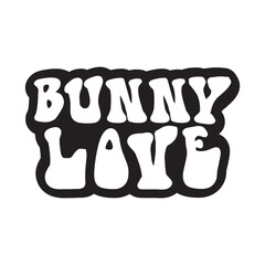 Bunny Love Retro SVG Design