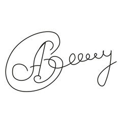 Abstract Doodle Autograph. Fake Signature from  letter A isolated white background. Swirl Signature. Vector illustration can used template for certificate and documents. EPS 10 Editable stroke