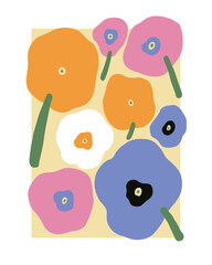 beautiful collection of flowers blooming in spring