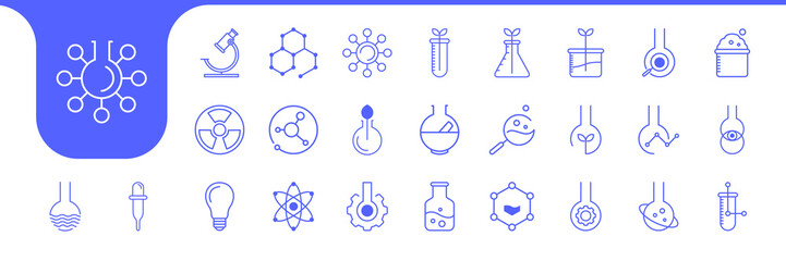 laboratory science icon collection design vecto