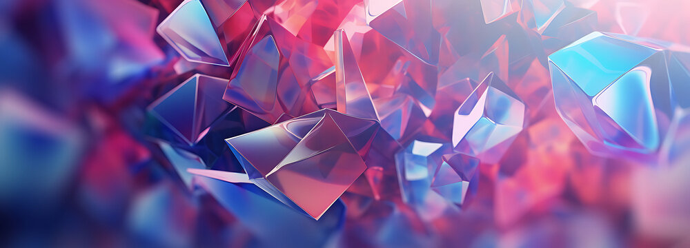 Chaotic Glass Shapes Background