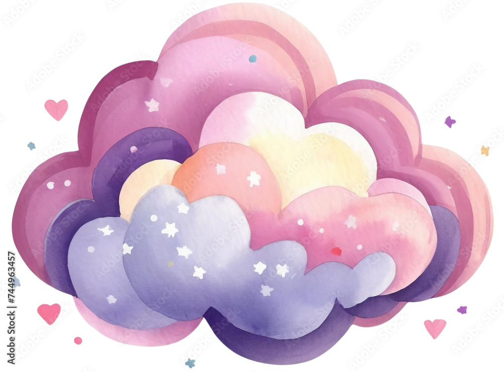 Wall mural pink cloud