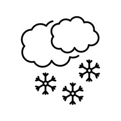 snow icon with white background vector stock illustration