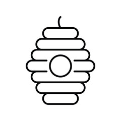 beehive icon with white background vector stock illustration