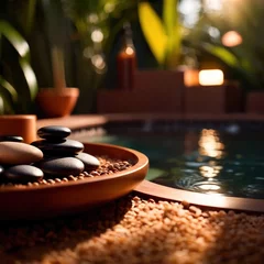 Papier Peint photo Lavable Spa spa wellness relaxation and healing area concept photo
