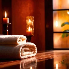 Papier Peint photo autocollant Spa spa wellness relaxation and healing area concept photo