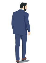 Obraz na płótnie Canvas Young handsome man. Businessman.Vector illustration