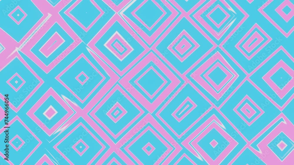 Poster captivating 3d-rendered kaleidoscopic looped background with blue and pink abstract background featu