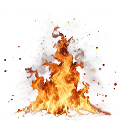 fire isolated on transparent background AI Generated