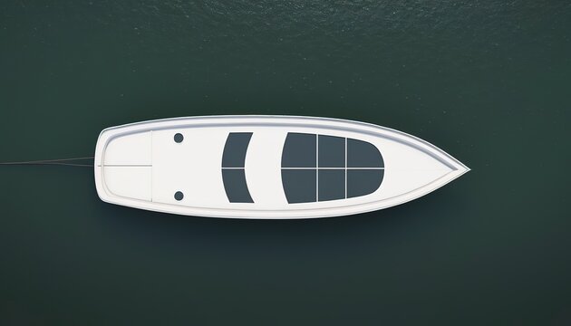 Transport concept with boat top view