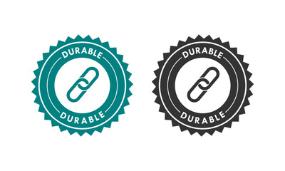 Durable badge design template illustration. Suitable for label product