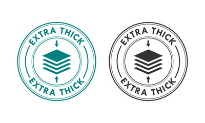 Extra thick design logo template illustration - obrazy, fototapety, plakaty
