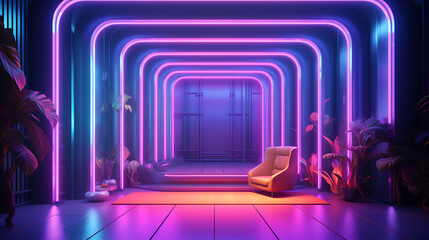 Neon Room Background