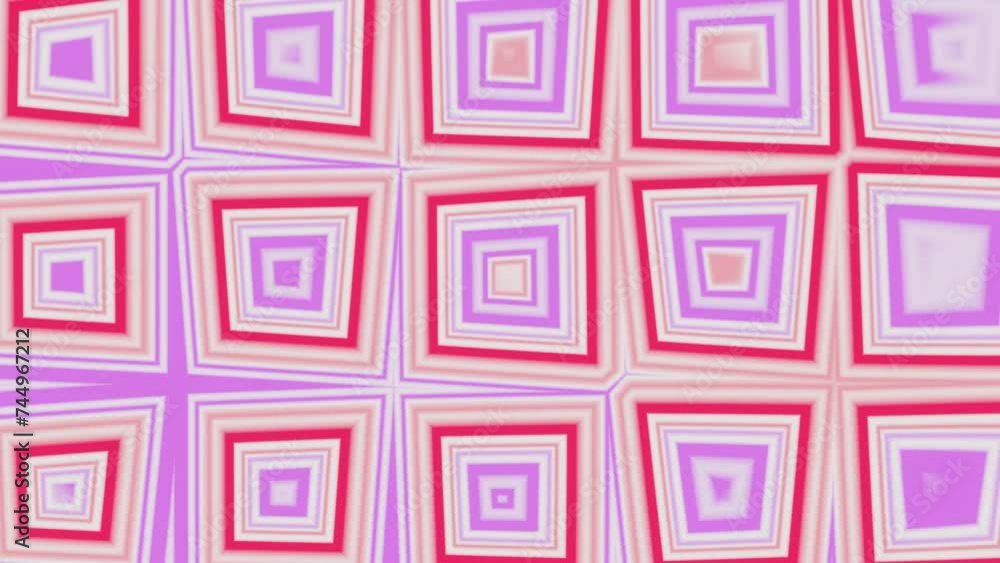 Poster 3d rendered seamless looped abstract background featuring a pink and white background filled with va