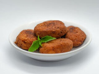 Perkedel or bergedel is a typical Indonesian dish made from potatoes, either fried or boiled before being mashed. They are then mixed with minced meat, sliced ​​scallions, celery leaves, and seasoning