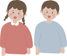 초등학생 어린이 미소 이미지 일러스트 smile children kids