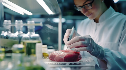  artificial meat concept showcasing the future of food with cultured beef