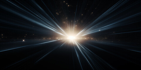 Abstract light rays illuminating on a black background.
- 744971679