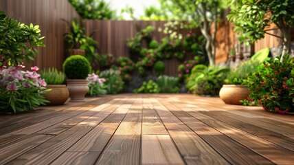 Fototapeta na wymiar wooden bench in garden