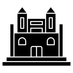 black and white house