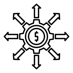 set of black and white arrows