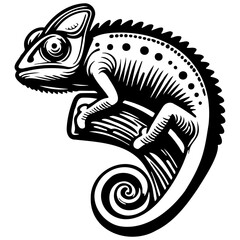 Chameleon Sketch Drawing. © shawnfighterlin