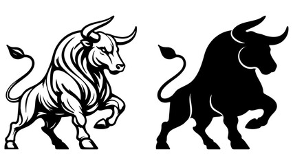 Fighting Bull Illustration.